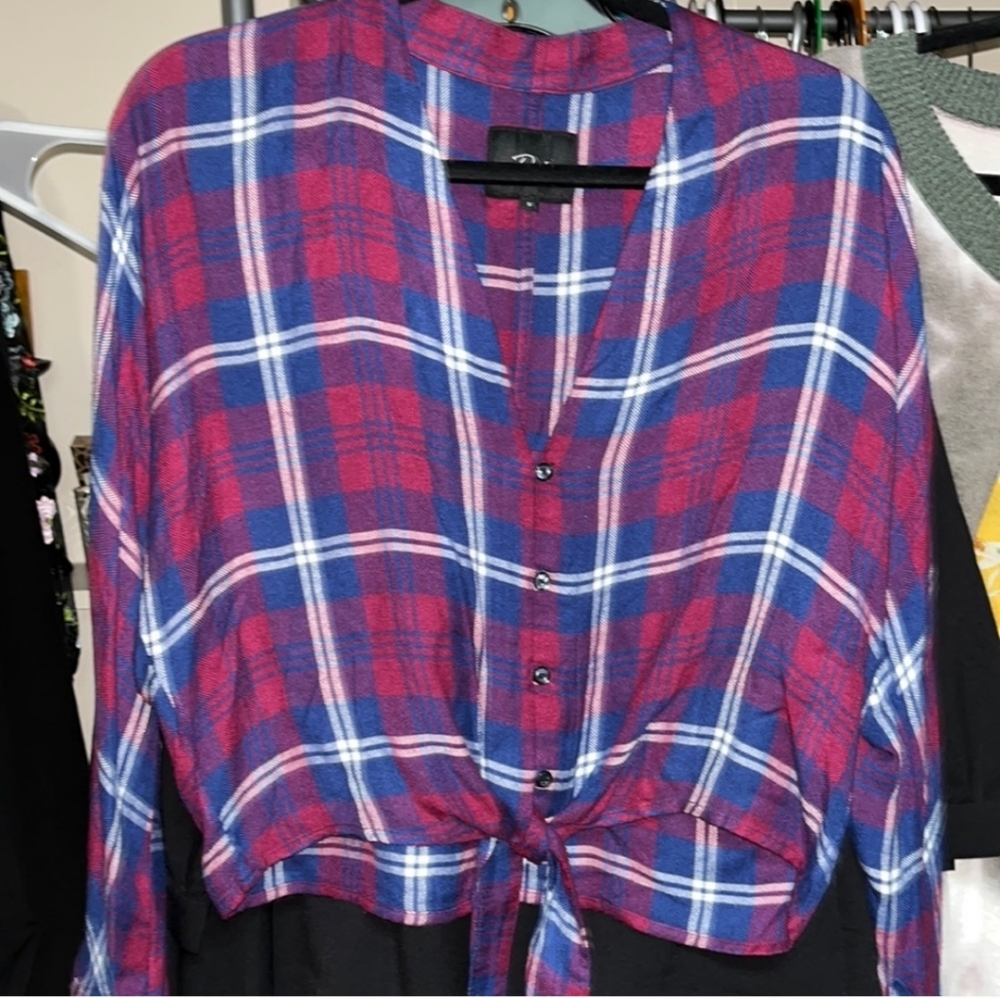 SOLD - RAILS Plaid Tie Bottom Top